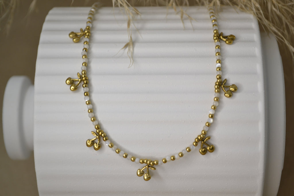 Collier nacre cerise - Mey