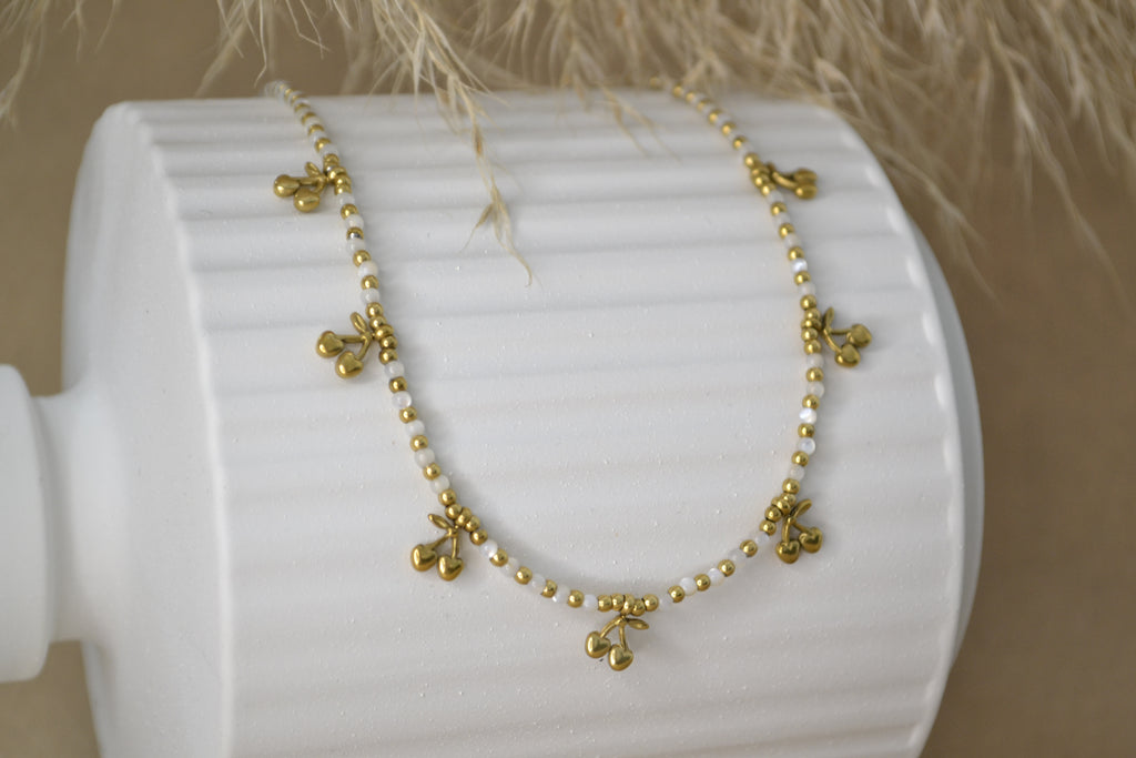 Collier nacre cerise - Mey