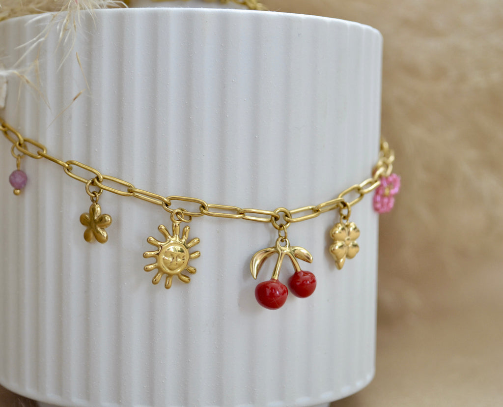 Collier cerise Nova