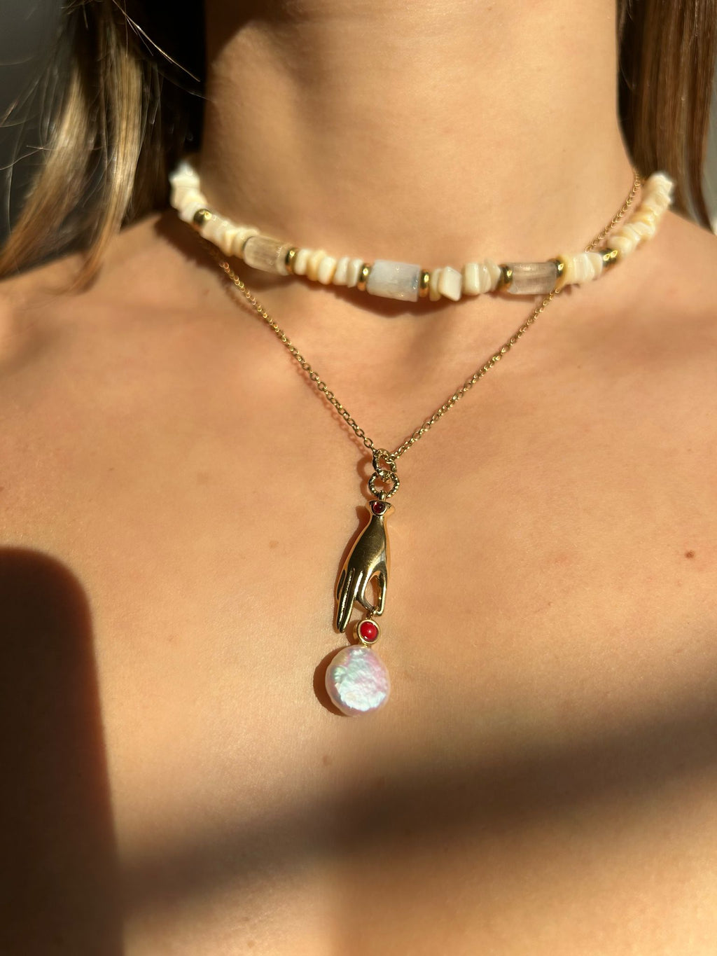 Collier avec perle de nacre - Cova Santa