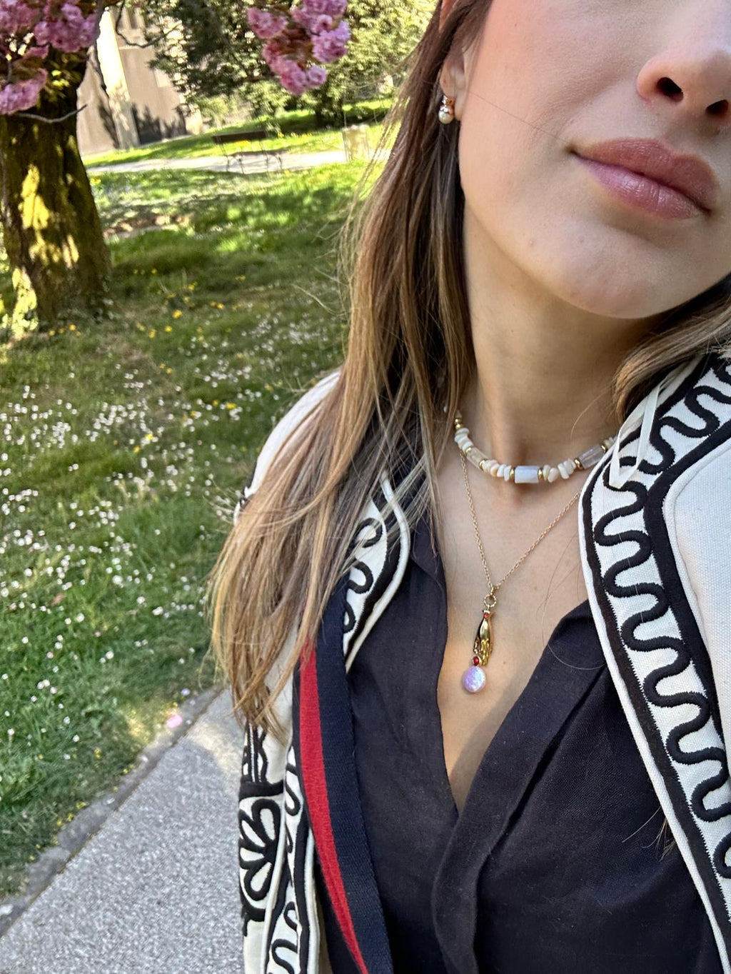 Collier avec perle de nacre - Cova Santa